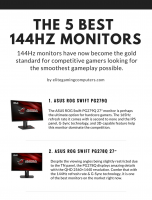 The Best 144Hz Monitors for Gaming [INFOGRAPHIC]