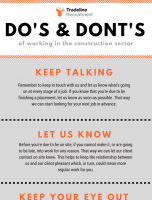 Do’s & Dont’s of Working in the Construction Sector [INFOGRAPHIC]