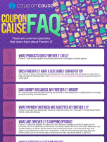 Forever 21 Coupon Cause FAQ (C.C. FAQ) [INFOGRAPHIC]